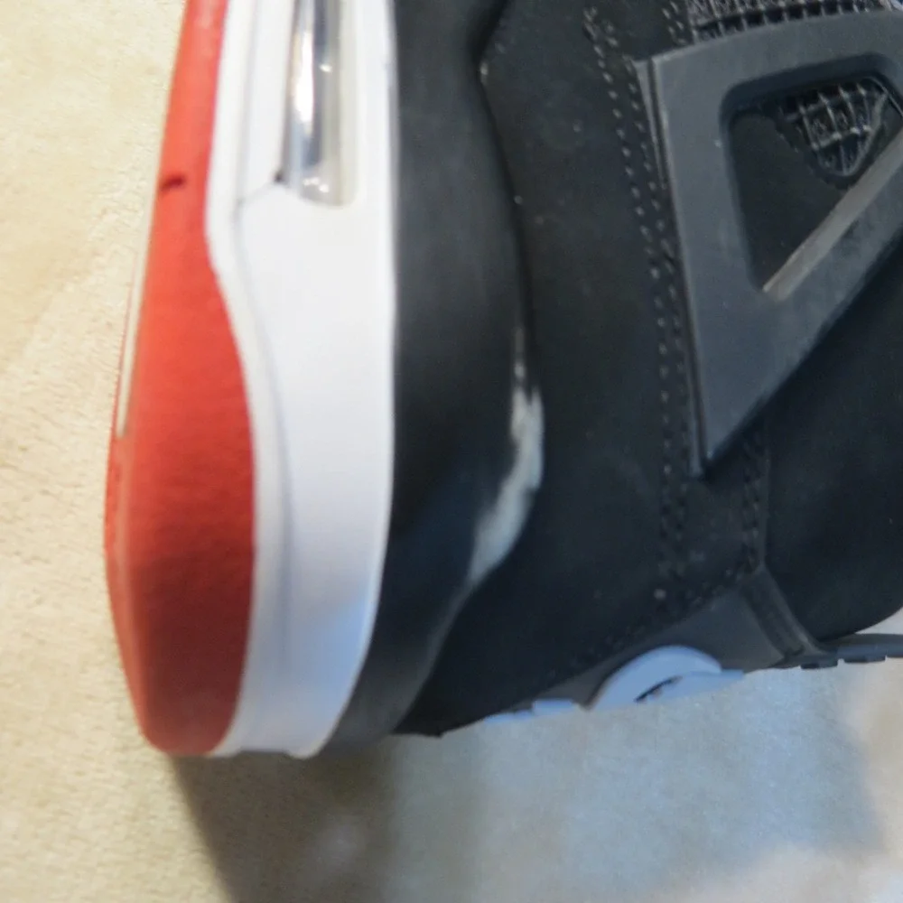 Air Jordan 4 Retro Bred 2019 Black Fire Red Cement Grey 308497-060 Mens 8
